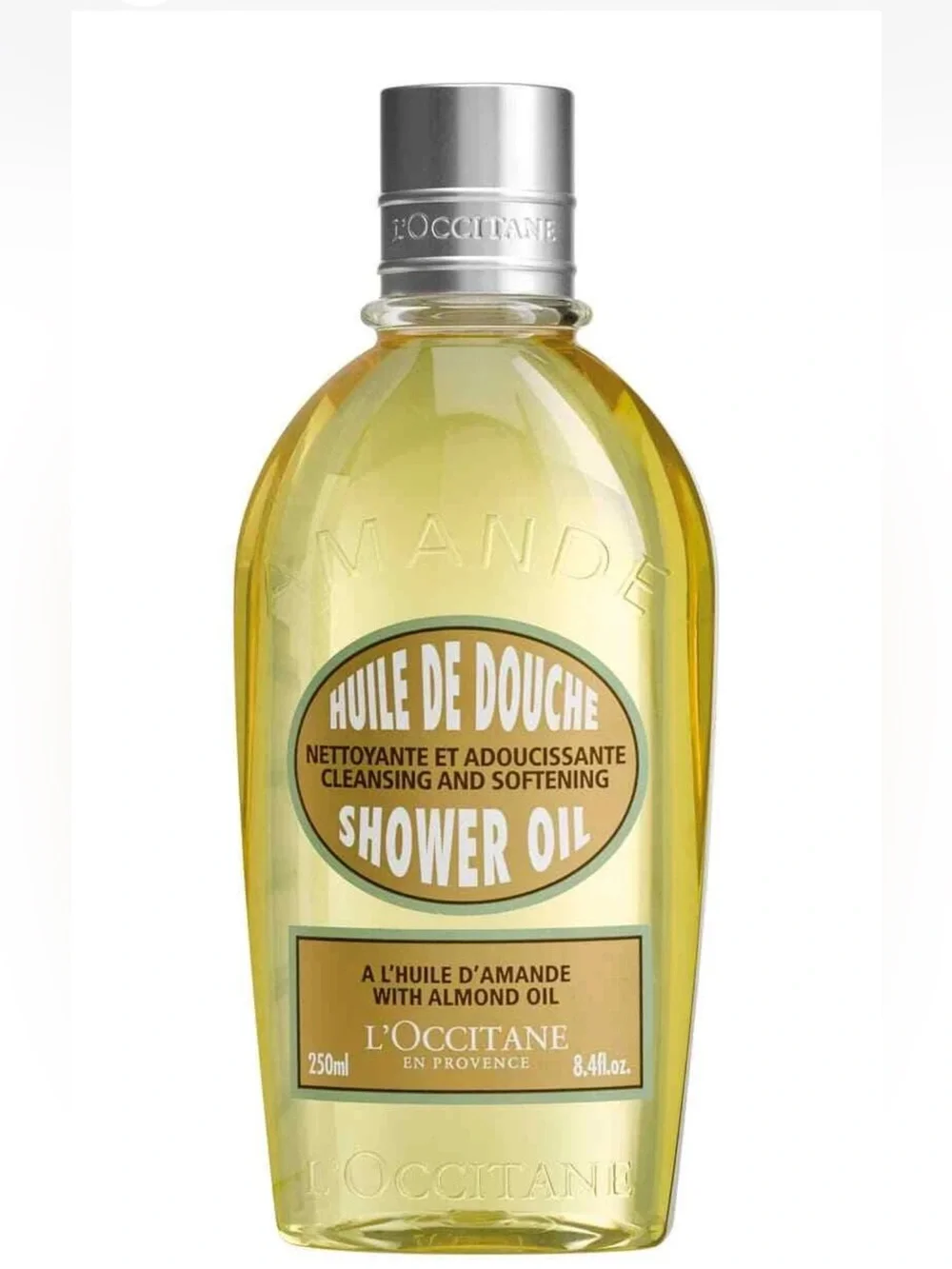 L'Occitane En Provence AMANDE Shower Oil Almond Cleansing & Softening 8.4